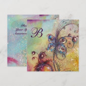 忘れられた影の庭 - バタフライ モノグラム 案内状 (正面/裏面)