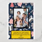 忘れられないクリスマスメモリーカード 箔シーズンポストカード (正面)