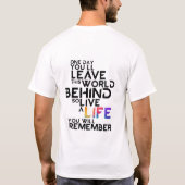 忘れられない人生を Tシャツ (裏面)