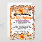 忘れられない喜び: 子供の誕生日カード！ 招待状 (正面/裏面)