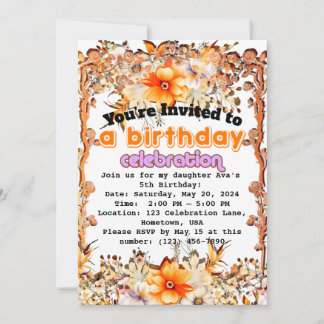 忘れられない喜び: 子供の誕生日カード！ 招待状