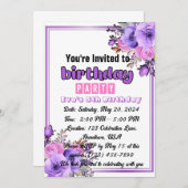 忘れられない喜び:誕生日カード子供へ! 招待状 (正面/裏面)