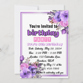 忘れられない喜び：誕生日カード子供へ! 招待状