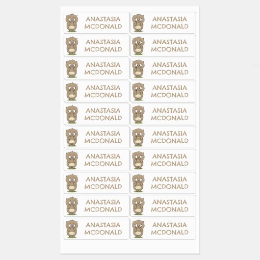 忘れられない太ったハムスターパーソナライズされた漫画 ラベル (シート)