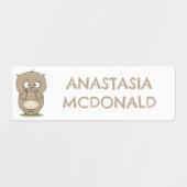 忘れられない太ったハムスターパーソナライズされた漫画 ラベル (デザイン1)