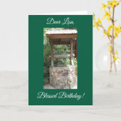 忘れられない娘の誕生日カード カード (黄色い花)