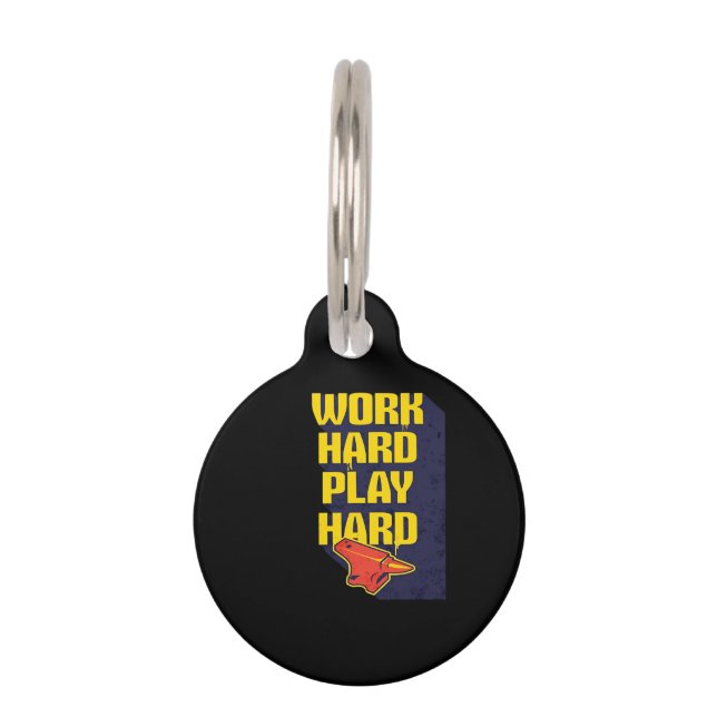 忘れられない引用文懸命の仕事は支払いオフとPl ペット　ネームタグ (正面)
