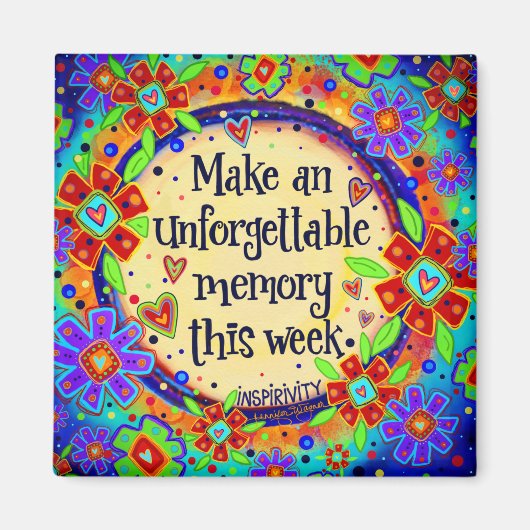 忘れられない思い出の鼓動フローラを作る マグネット (正面)