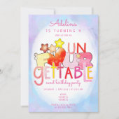 忘れられない甘いハートガール4th誕生日パーティー 招待状 (正面)