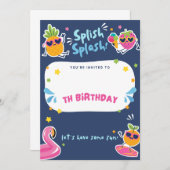 忘れられない瞬間が誕生日の招待状を待っています 招待状 (正面/裏面)