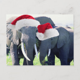 忘れられない象のクリスマス シーズンポストカード