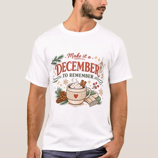 忘れられない12月をクリスマスに Tシャツ (正面)