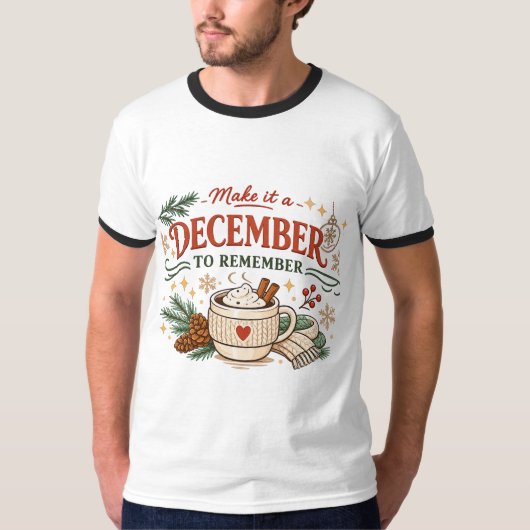 忘れられない12月をクリスマスに Tシャツ (正面)