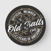 忘れられない50歳の誕生日、 ラウンド壁時計 (正面)