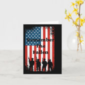 忘れられない fallen 記念日 アメリカ国旗 ソル カード (黄色い花)