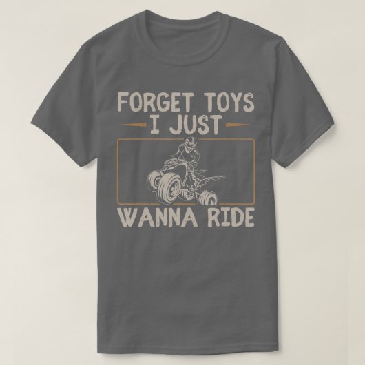 忘れクワッドヴィンテージATVに乗りたい Tシャツ (デザイン正面)