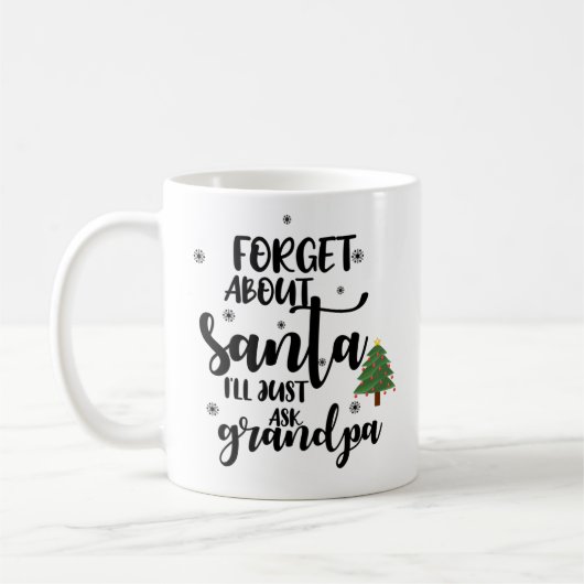 忘れサンタの事おじいちゃん頼だおもしろい コーヒーマグカップ (左)