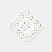 忘れデイジーフローラ結婚 スタンダードカクテルナプキン (角)