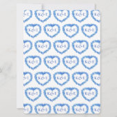 忘れハートア結婚ート青白 招待状 (裏面)