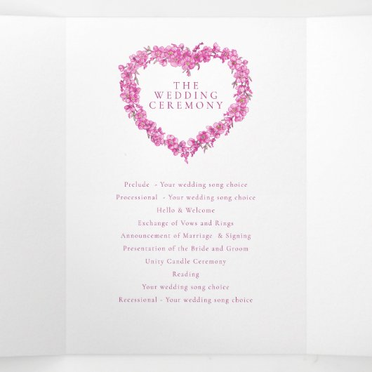 忘れハートリース結婚芸術 三つ折りプログラム (内部中)