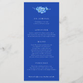 忘れハート無し青結婚白のメニュー メニュー (裏面)