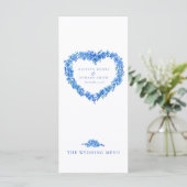 忘れハート無し青結婚白のメニュー メニュー (スタンド正面)