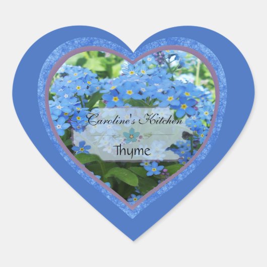 忘れハート2 spice jarラベル ハートシール (正面)