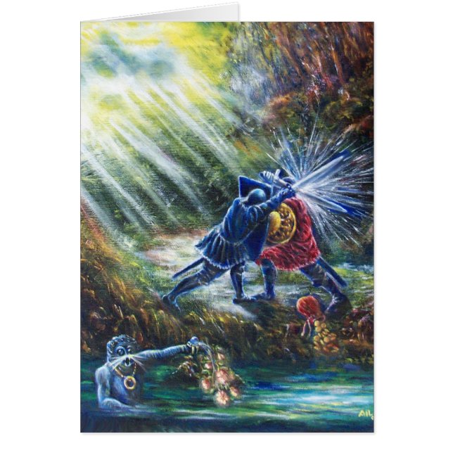 忘れバラ戦の騎士、金と悪魔 (正面)