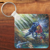忘れバラ戦の騎士、金と悪魔 キーホルダー (正面)