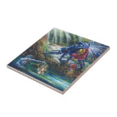 忘れバラ戦の騎士、金と悪魔 タイル (側面)