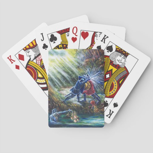 忘れバラ戦の騎士、金と悪魔 トランプ (裏面)