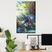 忘れバラ戦の騎士、金と悪魔 ポスター (ホームオフィス)