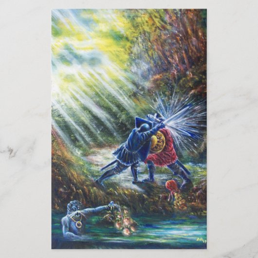 忘れバラ戦の騎士、金と悪魔 便箋 (正面)