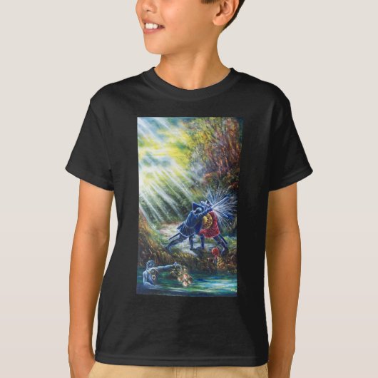 忘れバラ戦の騎士、金と悪魔 Tシャツ (正面)