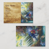 忘れバラ戦闘騎士、悪魔、羊皮紙 名刺 (正面/裏面)