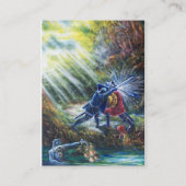 忘れバラ戦闘騎士、悪魔、羊皮紙 名刺 (裏面)