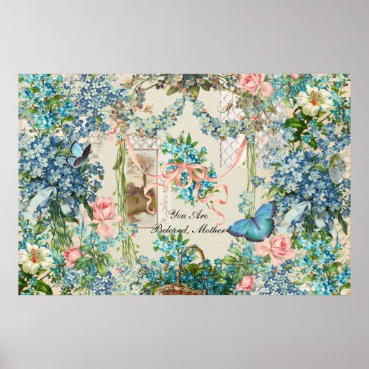 忘れビクトリアンMe-Not Mother's Day Collage ポスター (正面)