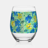 忘れフローラ ステムなしワイングラス (左)