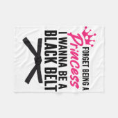 忘れプリンセスでは黒帯か フリースブランケット (正面(横))