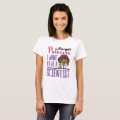 忘れプリンセスサイエンティスト女子アフリカ系アメリカ Tシャツ (正面フル)