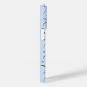 忘れモノグラムのMe Not Blueフローラ水色 Case-Mate iPhoneケース (裏面 / 右)