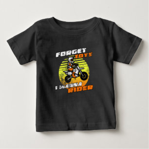 忘れライダー・モトクロおもしろいス・フォー・キッド ベビーTシャツ