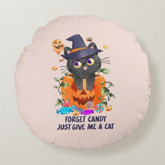 忘れ与えおお菓子 ラウンドクッション (正面)