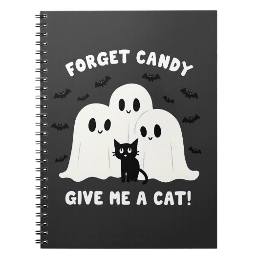 忘れ与え猫のハロウィン不気味 ノートブック (正面)