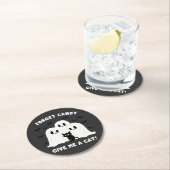 忘れ与え猫のハロウィン不気味 ラウンドペーパーコースター (インサイチュ)