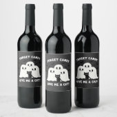 忘れ与え猫のハロウィン不気味 ワインラベル (ボトル)