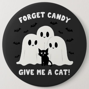 忘れ与え猫のハロウィン不気味 缶バッジ