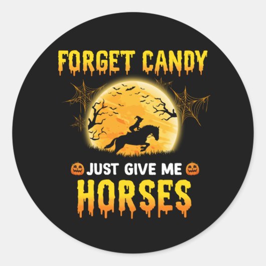 忘れ与えCandy Just Me馬アイディア馬ライダー ラウンドシール (正面)