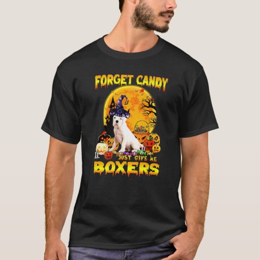 忘れ与えCandy Just Me Boxers Pumpkin Halloween Tシャツ (正面)