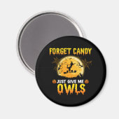 忘れ与えCandy Just Me Owl Witch Halloween Gift マグネット (正面/裏面)